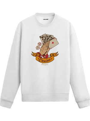 Colermi Casino Temalı Baskılı Sweatshirt