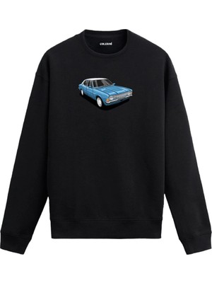 Colermi Klasik Sedan Araba Figürlü Sweatshirt