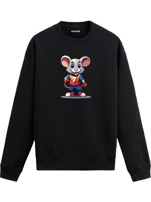 Colermi Sporcu Fare Figürlü Sweatshirt
