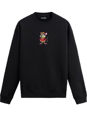 Colermi Stil Sahibi Fare Figürlü Sweatshirt