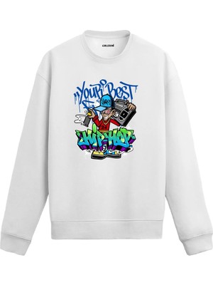 Colermi Hip-Hop Temalı Sokak Stili Sweatshirt