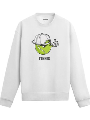 Colermi Şapkalı Tenis Topu Figürlü Sweatshirt