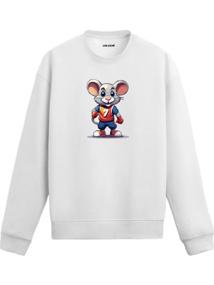 Colermi Sporcu Fare Figürlü Sweatshirt