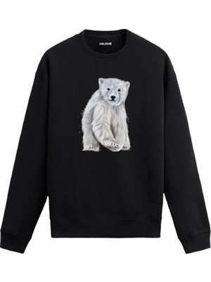 Colermi Sevimli Kutup Ayısı Tasarımlı Sweatshirt
