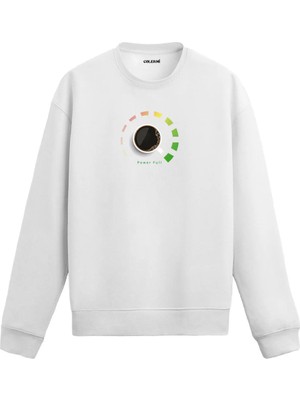Colermi Enerji Skalası Kahve Baskılı Sweatshirt
