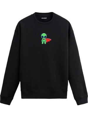 Colermi Basketbol Toplu Uzaylı Figürlü Sweatshirt