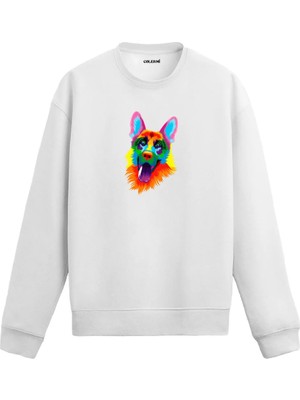 Colermi Alman Kurdu Baskılı Sweatshirt