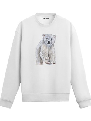 Colermi Sevimli Kutup Ayısı Tasarımlı Sweatshirt