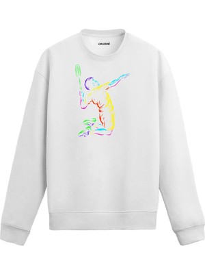 Colermi Neon Tenis Temalı Sweatshirt