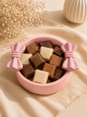 Gizem Design Products Fiyonk Kase - Şekerlik - Çikolatalık Pembe
