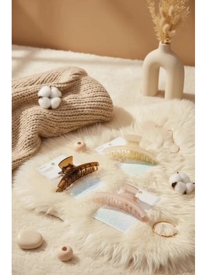Miniso Basic Serisi Şeffaf Saç Tokası 14 cm – Güçlü Tutuş Sağlayan Modern Tasarım