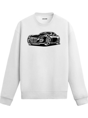 Colermi Spor Araba Baskılı Sweatshirt