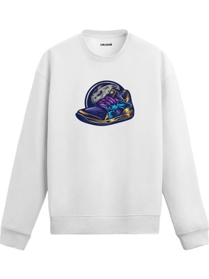 Colermi Uzay Temalı Sneaker Figürlü Sweatshirt