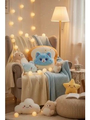 Miniso Lisanslı Tom ve Jerry Gokko Figürlü Yumuşak Dekoratif Peluş Yastık 37X34 cm