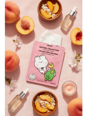 Miniso Lisanslı Ratora Serisi Meyve Özlü Kağıt Yüz Maskesi – Şeftali