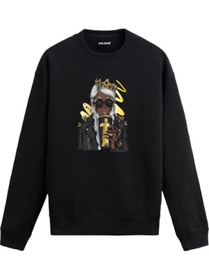 Colermi Cool Kadın ve Içecek Baskılı Sweatshirt