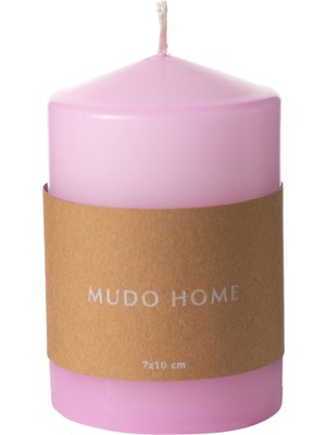 Mudo Home SÜTUN MUM PEMBE 7X10 CM