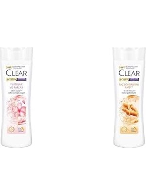 Defne Store Clear Seti | Şampuan Yumuşak ve Parlak 350 ml X2 + Saç Dökülmesine Karşı Zencefil Özü Şampuan 350 ml X2