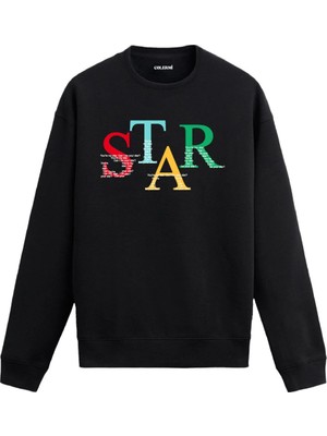 Colermi Star Tipografik Sweatshirt