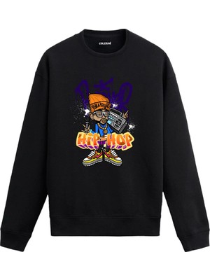 Colermi Hip-Hop Karakterli Graffiti Sweatshirt