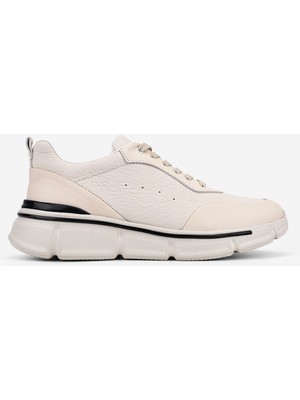 Valmenti Erkek Hakiki Deri Beyaz Sneakers & Spor Ayakkabı 381 23341 Erk Ayk Y26 Kırık Beyaz