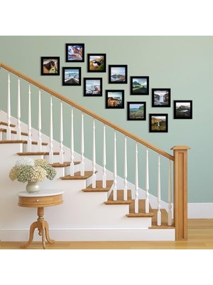 Defne Store 5x5 Picture Frame With Polished Plexiglass - Set Of 12 - - Picture Frames With Engineered - Square Frame For Tabletop And Display -