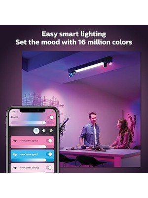 Defne Store Hue Centris LED 4'lü Akıllı Spot Lamba 4X4.2W (Siyah)