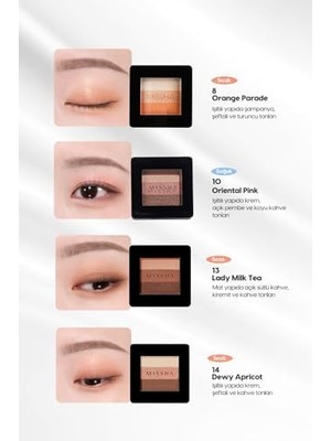 Defne Store Yumuşak Dokulu, Dökülme Yapmayan 3 Renkli Göz Farı Triple Shadow No.6 (Marsala Red)