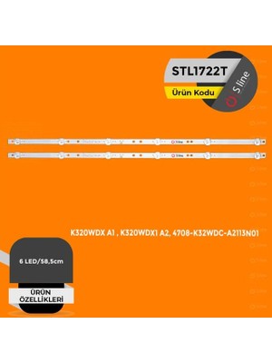 Uravas Store Philips 4708-K32WDC-A2113N01, K320WDX A2, K320WDC1 A2 Tv LED Bar-