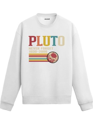 Colermi Plüton Temalı "unutma" Mesajlı Sweatshirt