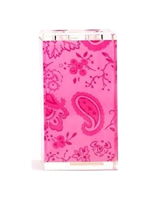 Defne Store Diş Fırçalık Pembe Çiçekli Kumaş Desenli Akrilik