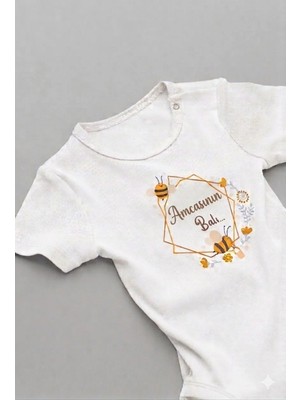 Eydu Baby Organik %100 Pamuk Mother Anne Yazılı Bebek Body Kısa Kollu Çıtçıtlı Badi Zıbın 5351