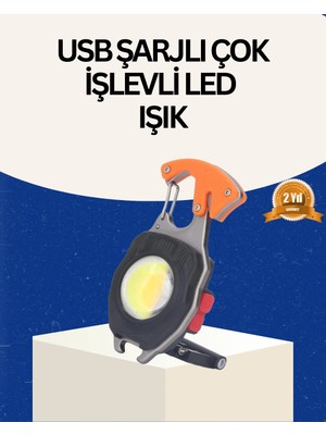 Frefly Store USB Şarjlı Mini LED Anahtarlık Fener