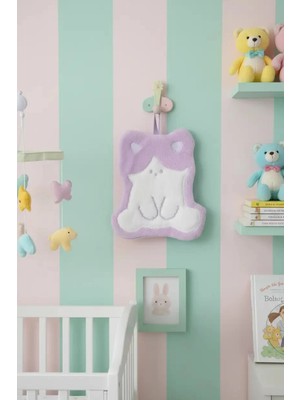 Miniso Lisanslı Hayvan Serisi El Havlusu – Mor Renkli 18X22 cm Küçük Mutfak Banyo Havlusu