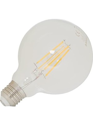Defne Store E27 LED Filament Lamba, Sarı Işık (2700K), 7W, 806 Lümen, G95