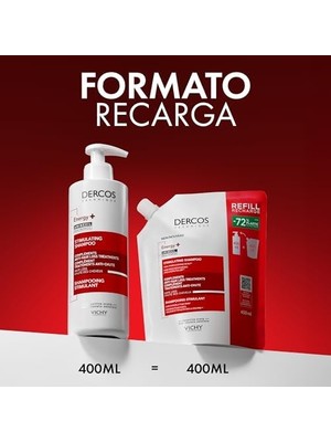 Defne Store Vıchy Dercos Energy+ Dökülme Karşıtı Şampuan Yeniden Dolum Paketi 390 ml