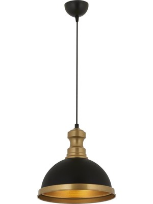 Defne Store Siyah Kaplama Modern Avize E27 Metal 29CM