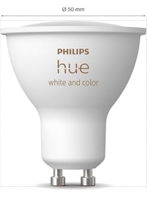 Defne Store Hue 4.2W Renkli Akıllı Spot Ampul GU10 Bluetooth Uyumlu, Alexa, ve Assistant ile Sesli Kontrol