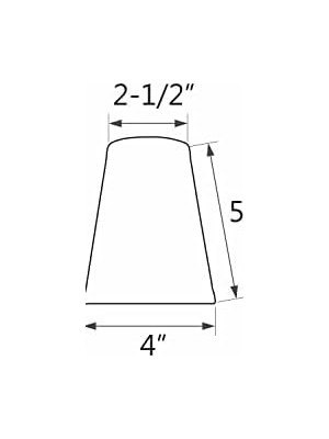 Defne Store 32666-2 Küçük Sert Sırtlı Imparatorluk Şekilli Avize Seti (2'li Paket), Beyaz Geçiş Tasarımı, 10,16 cm Alt Genişlik (5,88 cm x 10,16 cm x 12,7 Cm) Klipsli Lamba Gölgeliği