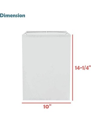 Defne Store 38702, Tasarım K/d Kare Örümcek, (25,4 cm + 25,4 Cm) Üst x (25,4 cm + 25,4 Cm) Alt x 35,4 cm Yükseklik, Beyaz