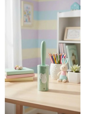 Miniso Lisanslı Hayvan Serisi Tüy Toplayıcı Rulo – 60 Yaprak Yeşil Kıyafet Kumaş Temizleyici