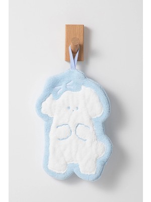 Miniso Lisanslı Hayvan Serisi El Havlusu – Mavi Renkli 18X22 cm Küçük Mutfak Banyo Havlusu