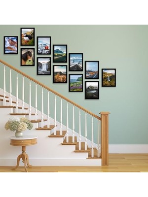 Defne Store 9X12 Picture Frame With Polished Plexiglass - Set Of 12 - - Picture Frames With Engineered - Frame For Tabletop And Display -
