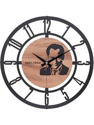 Defne Store 41 cm Metal Malzeme Akarsaniye Sessiz Mekanizma Dekoratif Duvar Saati