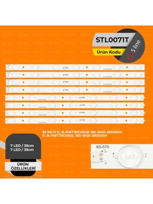 Uravas Store Sline Tv Backlight Nordmende IC-B-HWT39D060R 180-W00-390000H Tv LED Bar