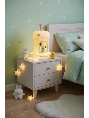 Miniso Sanrio Lisanslı Pochacco Mum Figürlü Dekoratif Gece Lambası 12 cm – Yumuşak Işıklı Tasarım