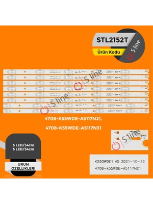 Uravas Store 55" Awox K55WDE-A5117N21, K550WDE1 A5 Tv LED Bar