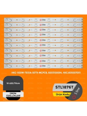 Uravas Store 50" Sanyo HKC-500W-TE01A-50T9-MCPCB, 6003100094, HKC:605007001 Tv Ledi
