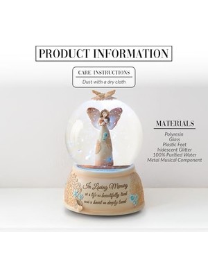 Defne Store 19061 Light Your Way Memorial In Loving Memory Musical Water Globe, 100MM