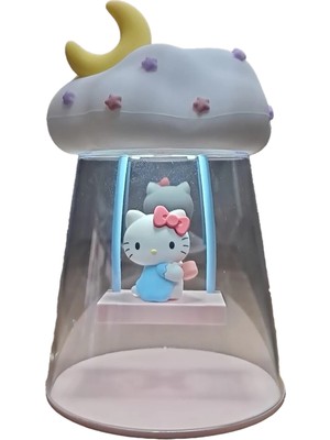 Miniso Sanrio Lisanslı Hello Kitty Şarj Edilebilir LED Gece Lambası – Kablosuz Dekoratif Aydınlatma